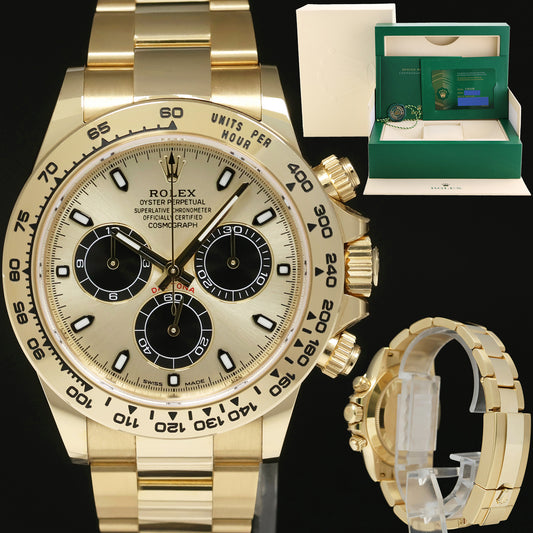 2020 NEW PAPERS Rolex Daytona 116508 Champagne Pikachu Chrono Yellow Gold Watch