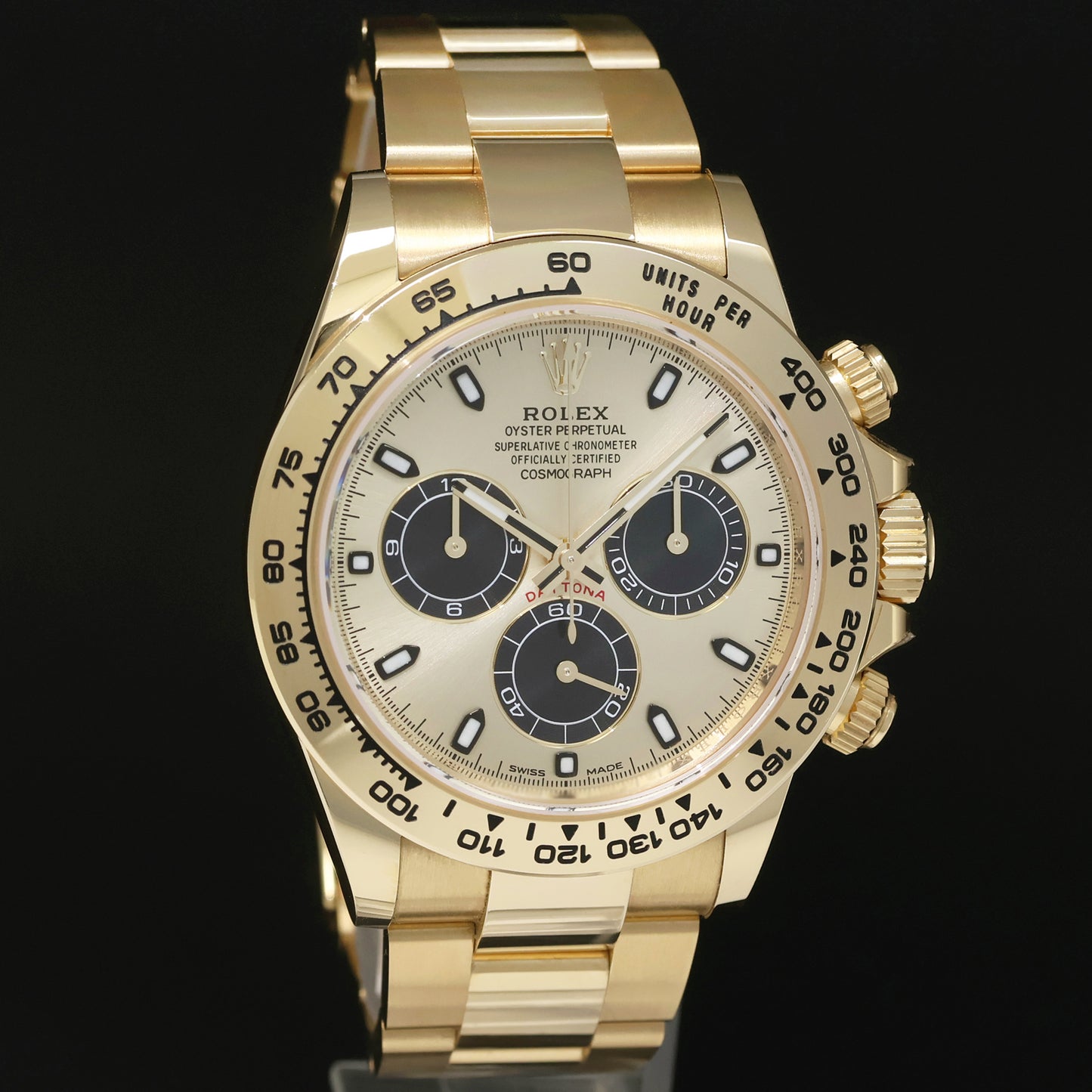 2020 NEW PAPERS Rolex Daytona 116508 Champagne Pikachu Chrono Yellow Gold Watch