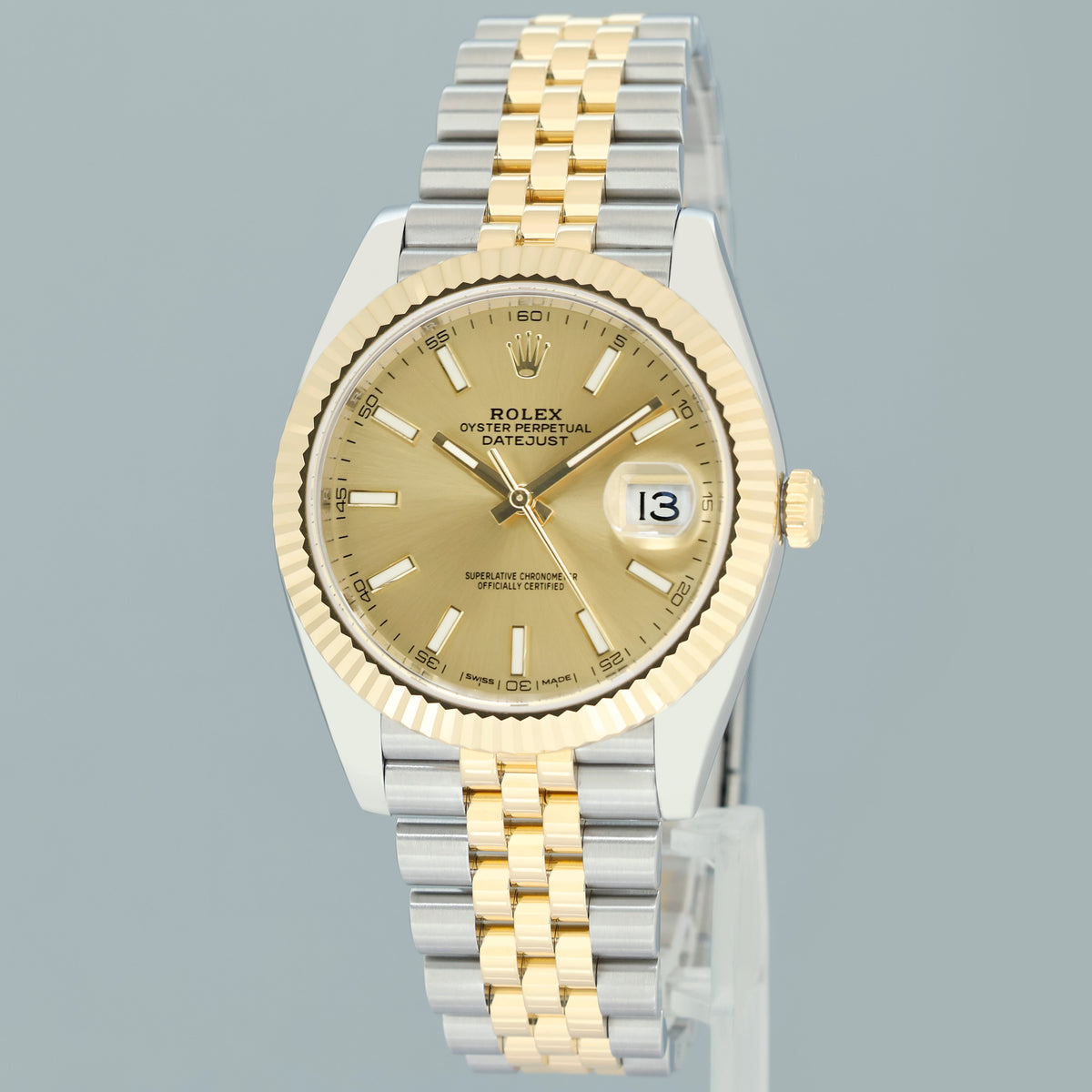 2024 MINT 126333 Rolex DateJust 41 Two Tone Yellow Gold 41mm Champagne Watch Box