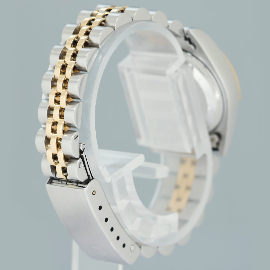 MINT Rolex 26mm Ladies DateJust 69173 Champagne Tapestry Two Tone Gold Jubilee Watch