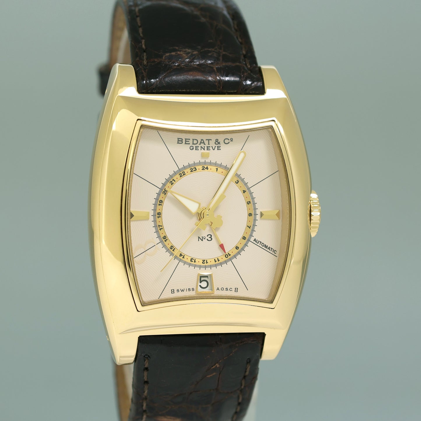 Bedat & Co Nº3 Yellow Gold 35mm Dual Time 388 Watch