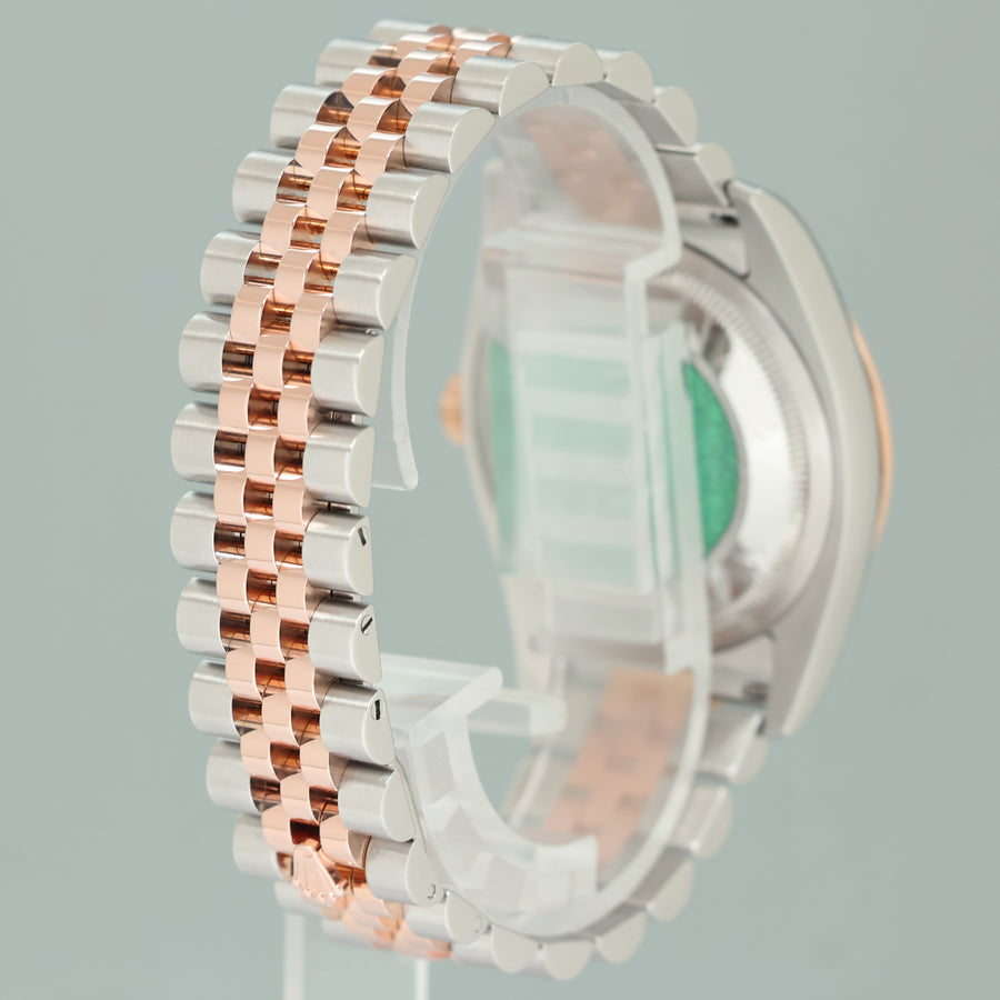 2005 Rolex DateJust Turn-O-Graph 116261 Rose Gold Two Tone Steel Black Jubilee Watch