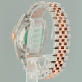 2005 Rolex DateJust Turn-O-Graph 116261 Rose Gold Two Tone Steel Black Jubilee Watch
