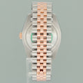 2005 Rolex DateJust Turn-O-Graph 116261 Rose Gold Two Tone Steel Black Jubilee Watch