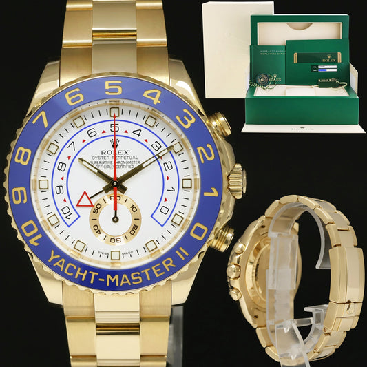 MINT PAPERS Rolex Yacht-Master 2 Yellow Gold 116688 44mm Blue Ceramic Watch Box