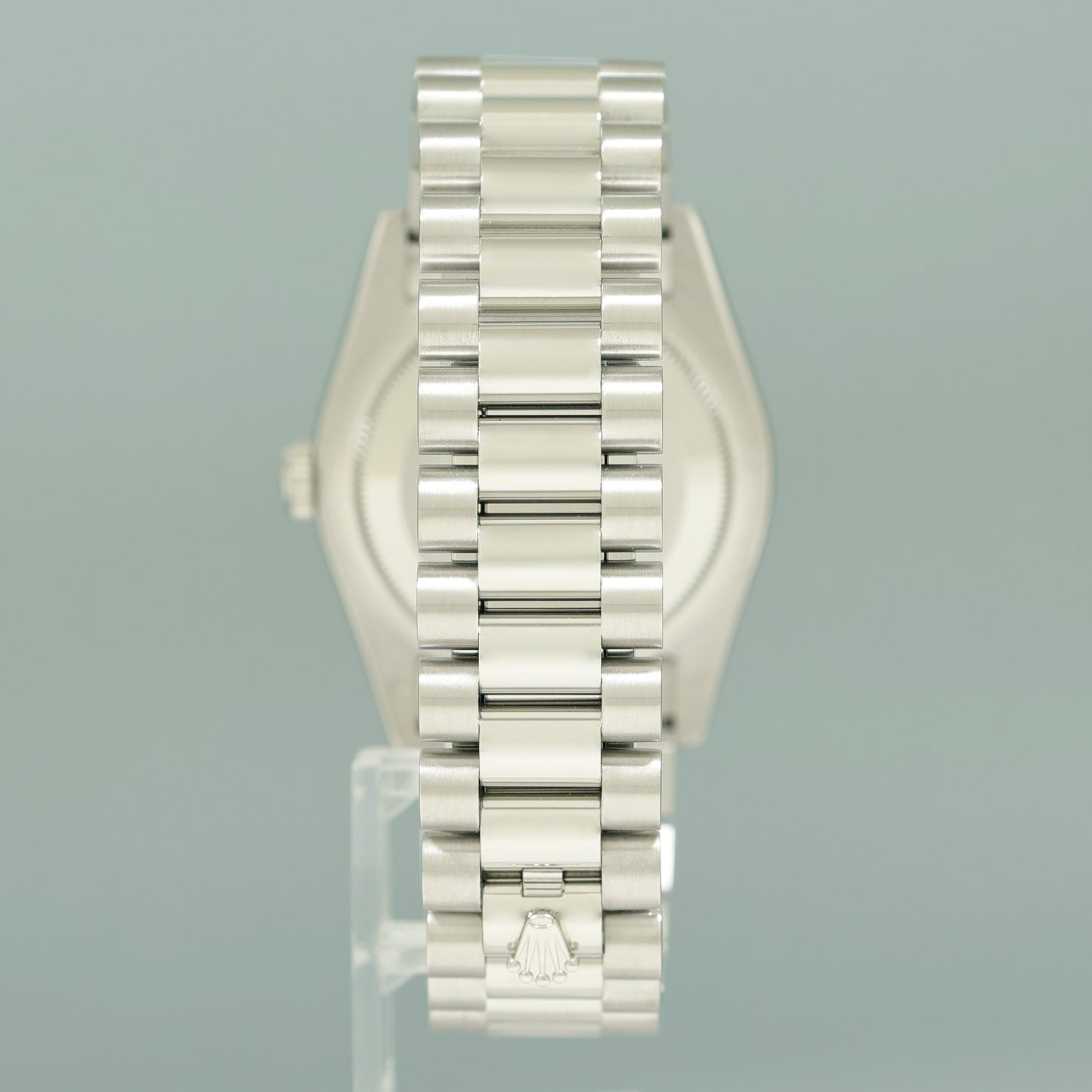 2007 PAPERS MINT Rolex Platinum 36mm President 118206 Glacier Blue Diamond Watch Box