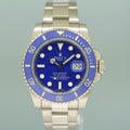 STICKERS 2015 PAPERS Rolex Submariner Blue Smurf 116619 LB White Gold 40mm Watch