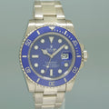 STICKERS 2015 PAPERS Rolex Submariner Blue Smurf 116619 LB White Gold 40mm Watch