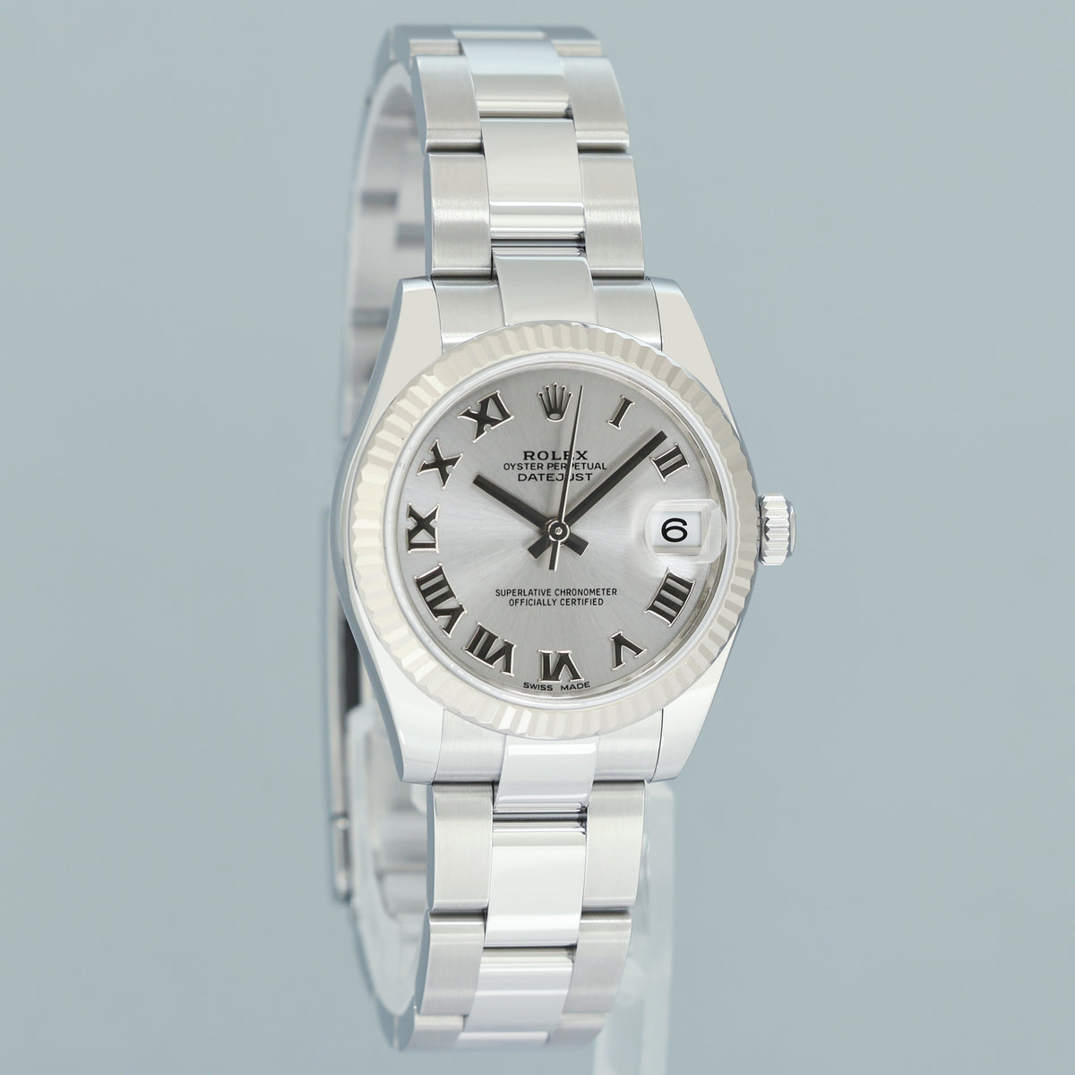 2019 PAPERS MINT Ladies Rolex DateJust Midsize 31mm Rhodium Roman 178274 Watch Box