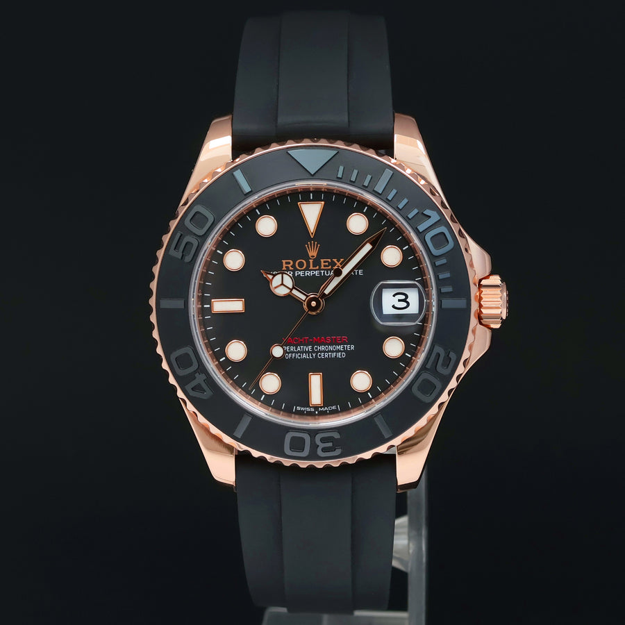 2022 MINT Rolex Yacht-Master 268655 Everose Gold 37mm Oysterflex Watch Box