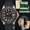 2022 MINT Rolex Yacht-Master 268655 Everose Gold 37mm Oysterflex Watch Box