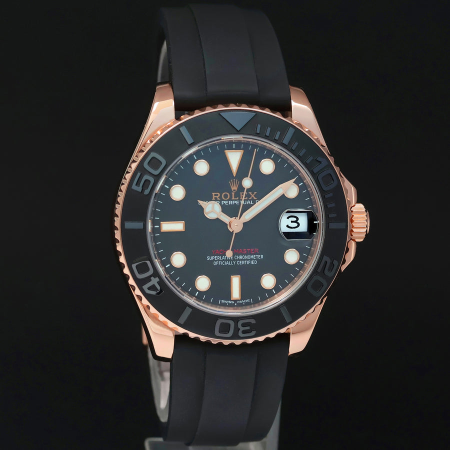 2022 MINT Rolex Yacht-Master 268655 Everose Gold 37mm Oysterflex Watch Box