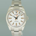 2017 PAPERS MINT Rolex Milgauss 116400 White 40mm Steel Anti-Magnetic Watch