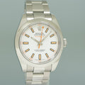 2017 PAPERS MINT Rolex Milgauss 116400 White 40mm Steel Anti-Magnetic Watch