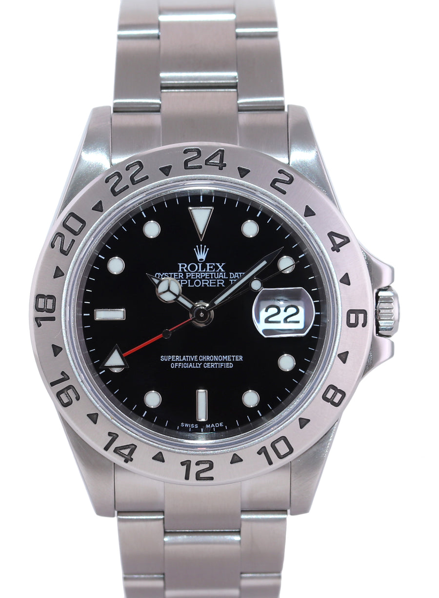2007 MINT Rolex Explorer II 16570 Stainless Steel Black 3186 GMT 40mm Watch Box