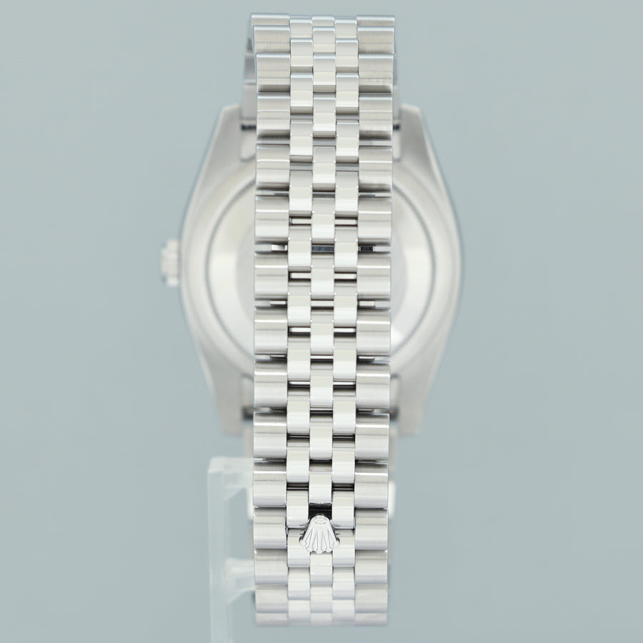 2006 MINT Papers Rolex 116234 DateJust Steel Rhodium Roman 36mm Jubilee Steel Watch