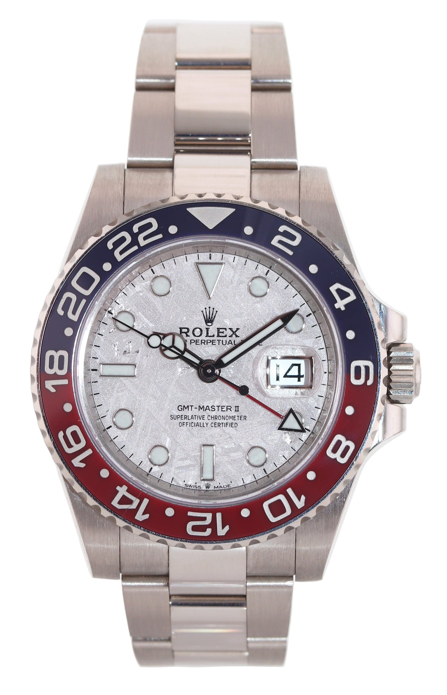 PAPERS MINT Rolex GMT-Master II 126719 Pepsi METEORITE White Gold 40mm Watch Box
