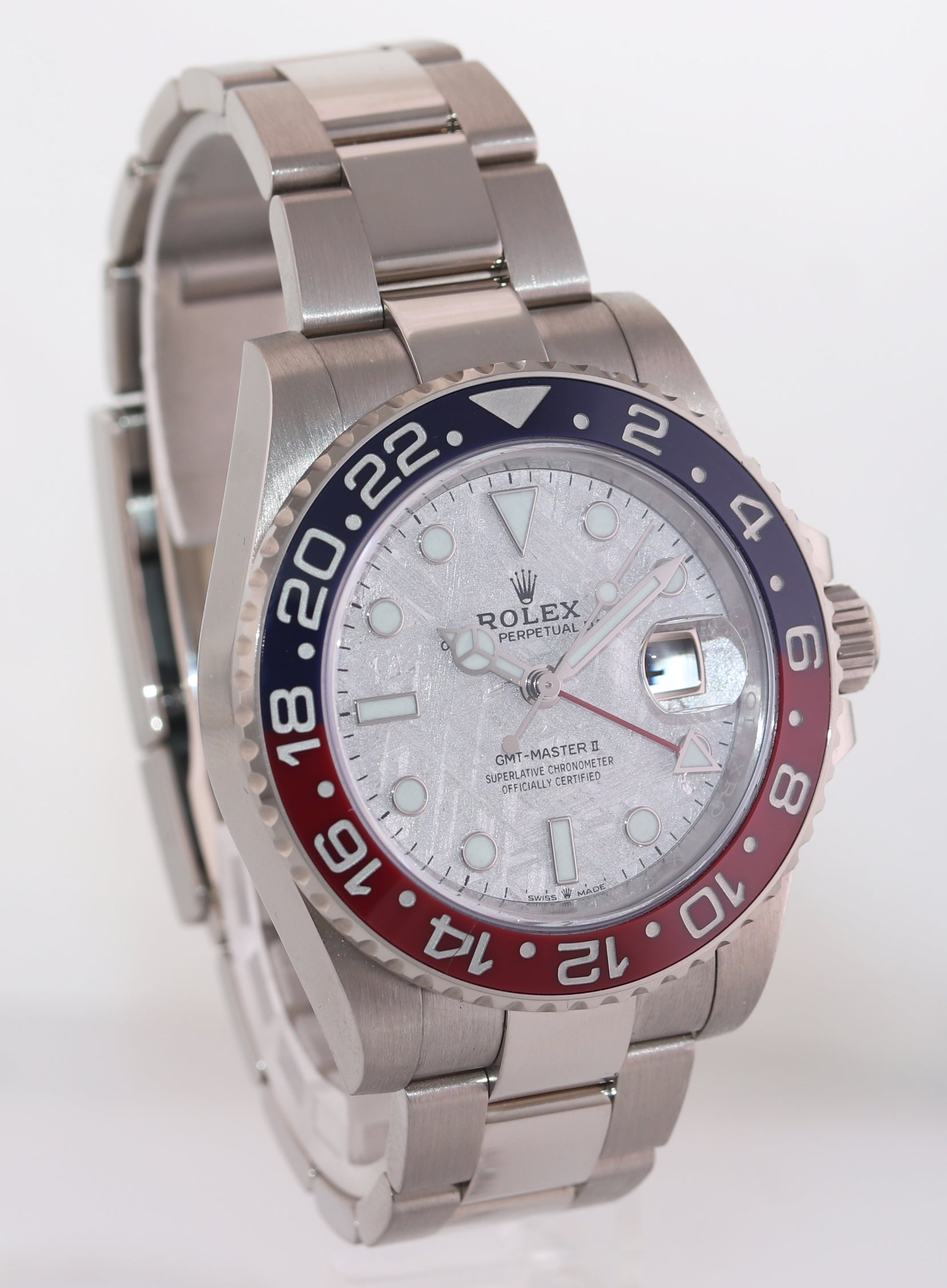 PAPERS MINT Rolex GMT-Master II 126719 Pepsi METEORITE White Gold 40mm Watch Box