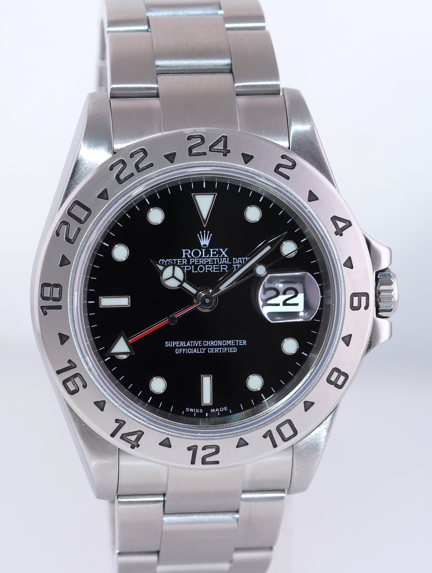 2004 MINT Rolex Explorer II 16570 Stainless Steel Black Date GMT 40mm Watch Box