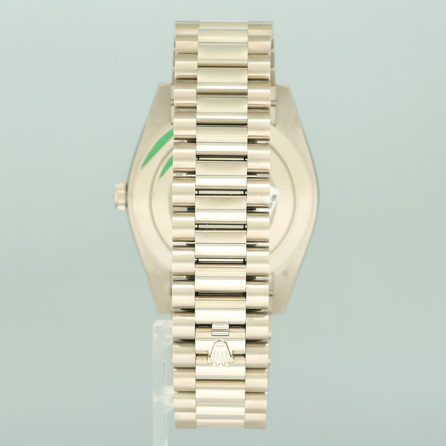 2025 NEW PAPERS Rolex Day Date 40 White Gold Blue Ombre Diamond 228349RBR Watch