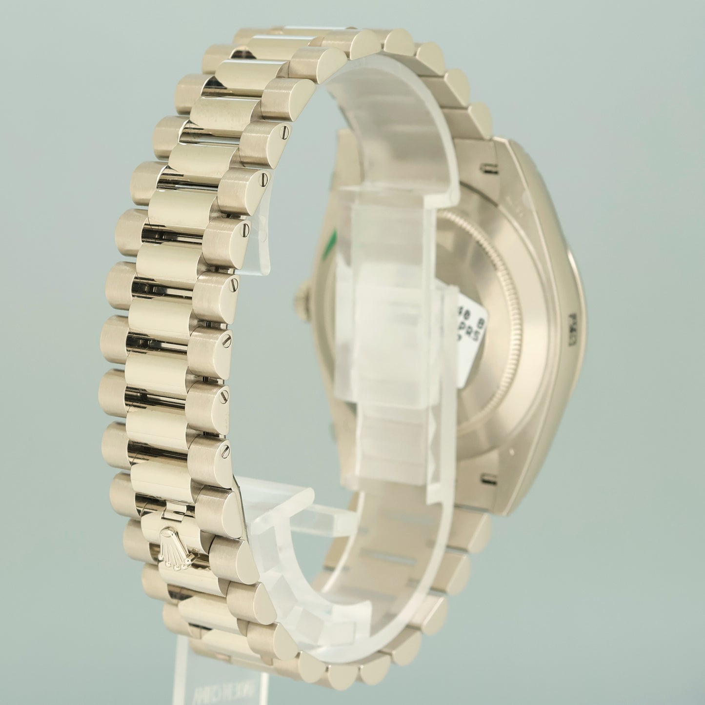 2025 NEW PAPERS Rolex Day Date 40 White Gold Blue Ombre Diamond 228349RBR Watch
