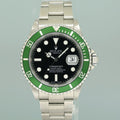 PAPERS Flat 4 Rolex Kermit F Serial Green Anniversary Submariner 16610LV Watch Box