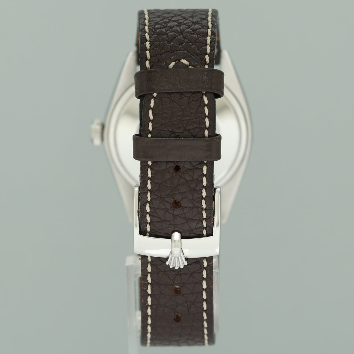 Rolex 1500 Date 34mm Steel Oyster Silver Stick Leather Automatic Watch Box