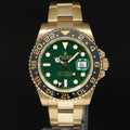 MINT Rolex GMT-Master II 2 Ceramic Green Dial 116718 Yellow Gold Watch Box