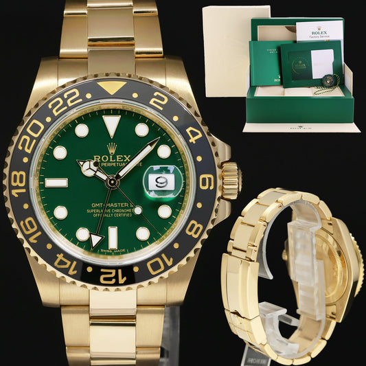 2026 RSC Papers MINT Rolex 116718LN GMT-Master II 2 Ceramic Green Yellow Gold Watch
