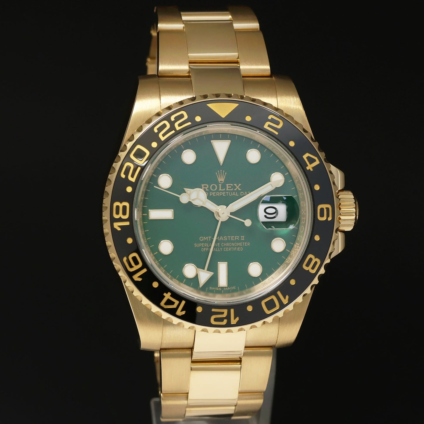 2026 RSC Papers MINT Rolex 116718LN GMT-Master II 2 Ceramic Green Yellow Gold Watch