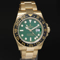 MINT 2016 PAPERS Rolex 116718LN GMT-Master II Ceramic Green Yellow Gold 40mm Watch