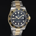 2016 MINT PAPERS Rolex GMT-Master 2 Ceramic 116713 Black Two Tone Steel Gold Watch
