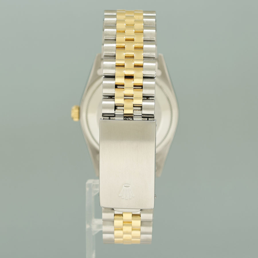 MINT Rolex Oyster Perpetual Date 34mm Champagne 15233 Two Tone Jubilee Watch Box