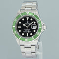 MINT Rolex Flat 4 Kermit F Serial 16610LV Green Submariner 40mm Watch Box