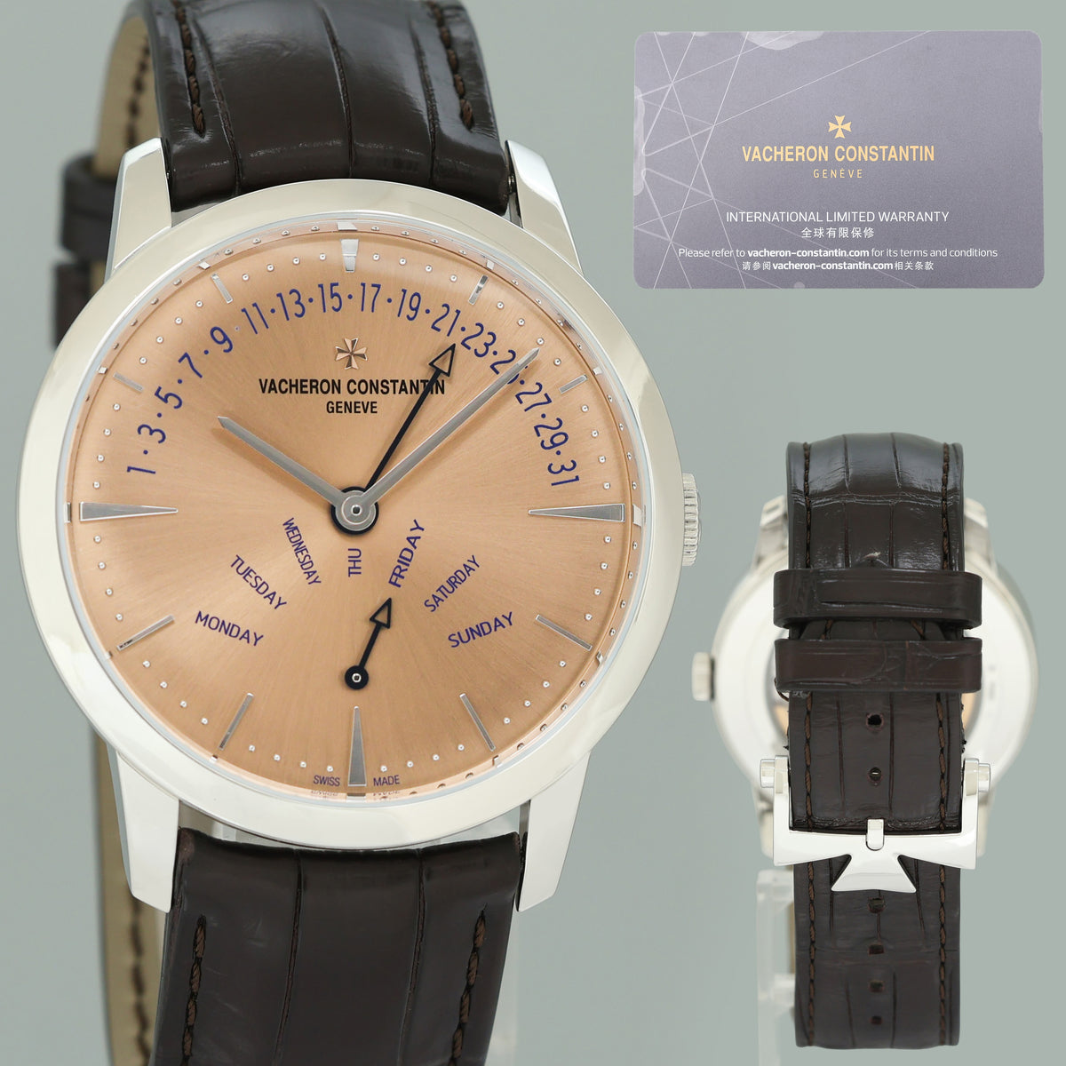 2023 PAPERS Vacheron Constantin 4000U/000P-H003 Patrimony Platinum Retrograde Watch