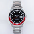 MINT 2004 Rolex GMT-Master 2 Coke Black Red Steel No Holes 16710 Watch Box