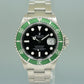 MINT 2009 Rolex Kermit Green Anniversary 40mm Submariner 16610LV Watch Box