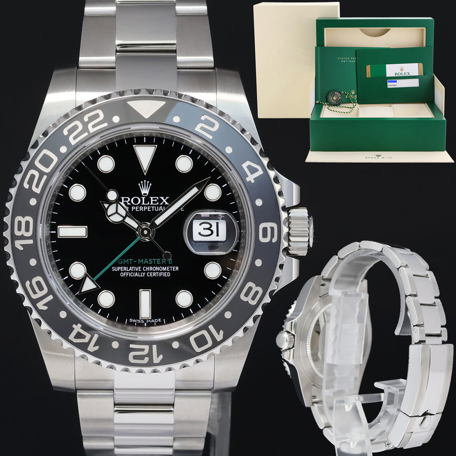 2019 MINT PAPERS Rolex GMT Master II 116710 Steel Ceramic Black 40mm Watch Box
