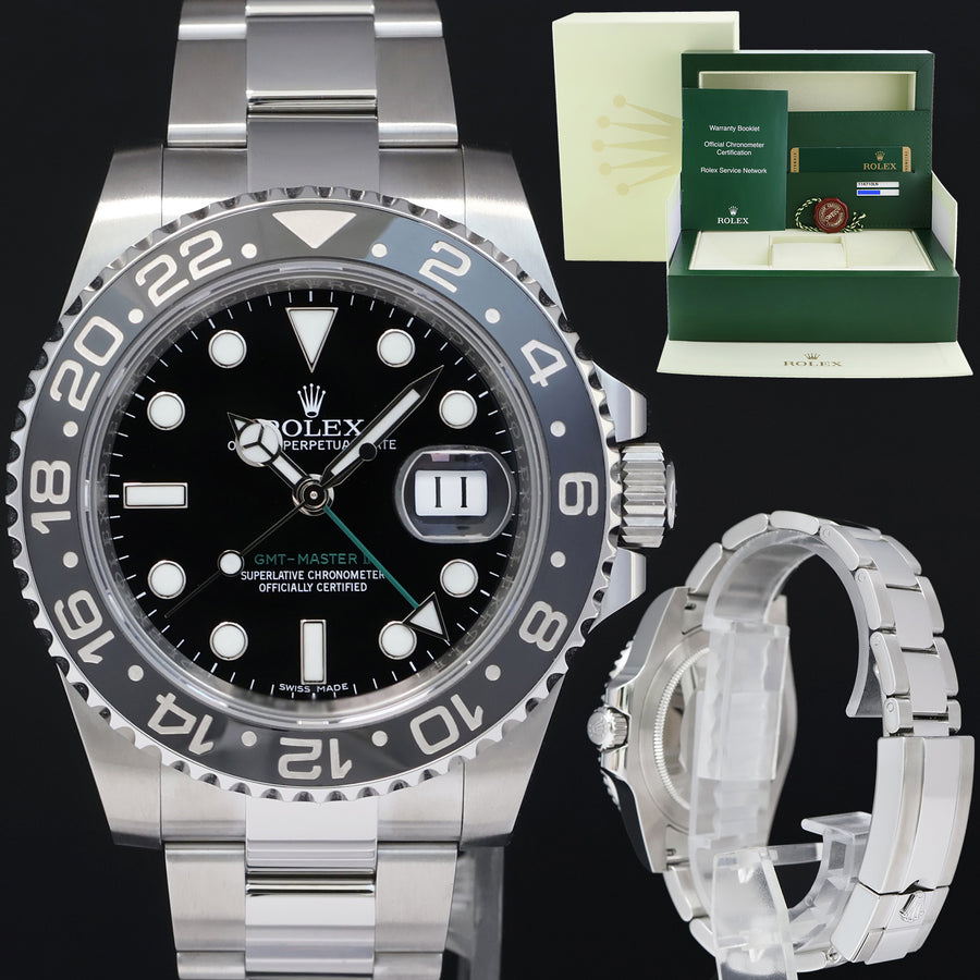 2012 PAPERS MINT Rolex GMT Master II 116710LN Steel Ceramic Black 40mm Watch Box