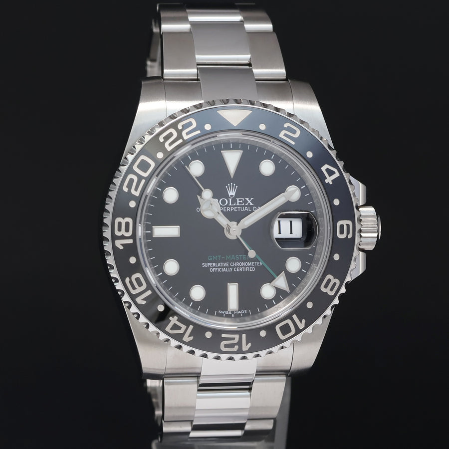 MINT Rolex GMT Master II 116710LN Steel Ceramic Black 40mm Watch Box