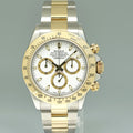 2010 MINT Rolex Daytona 116523 White Dial Steel Yellow Gold Two Tone Watch Box