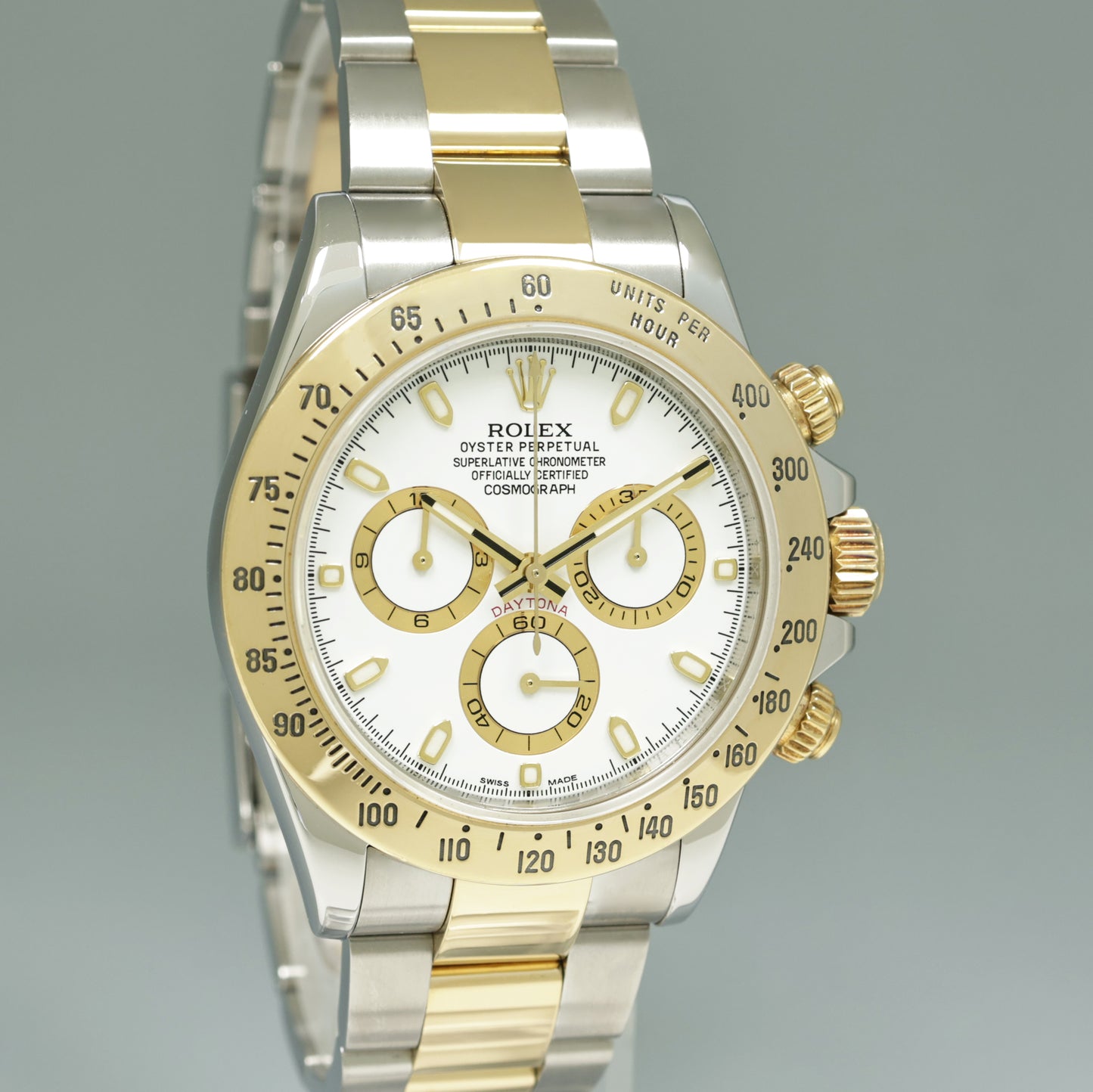2010 MINT Rolex Daytona 116523 White Dial Steel Yellow Gold Two Tone Watch Box