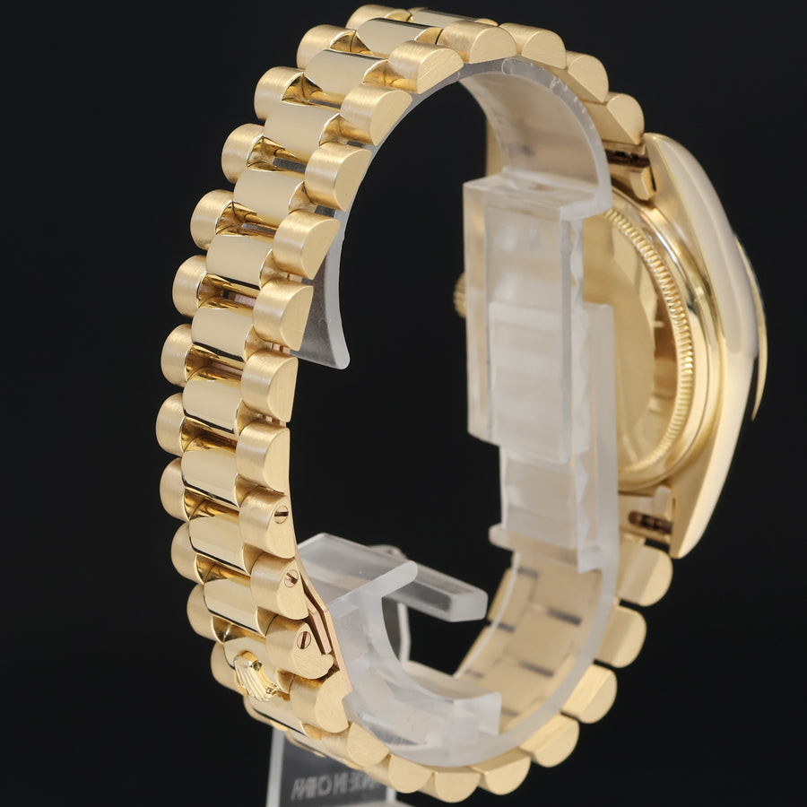 MINT Rolex President Day-Date Champagne 18038 Quickset Yellow Gold Watch