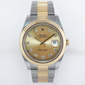 2021 MINT Rolex DateJust 126333 Two Tone Gold Champagne Diamond 41mm Watch Box