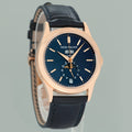 2017 MINT Patek Philippe 5396R Rose Gold Annual Calendar 39mm Blue Dial Moonphase Watch