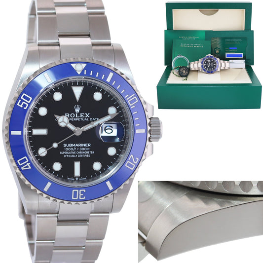 STICKERS NOV 2023 NEW PAPERS Rolex Submariner Blue Smurf 126619 White Gold Watch