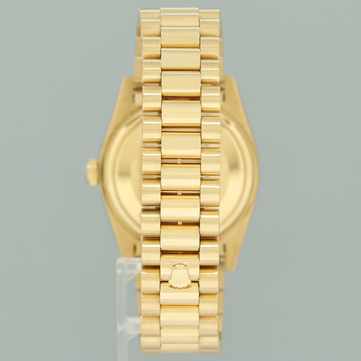 MINT Rolex 18038 President Day Date Yellow Gold Champagne Diamond Quickset Watch