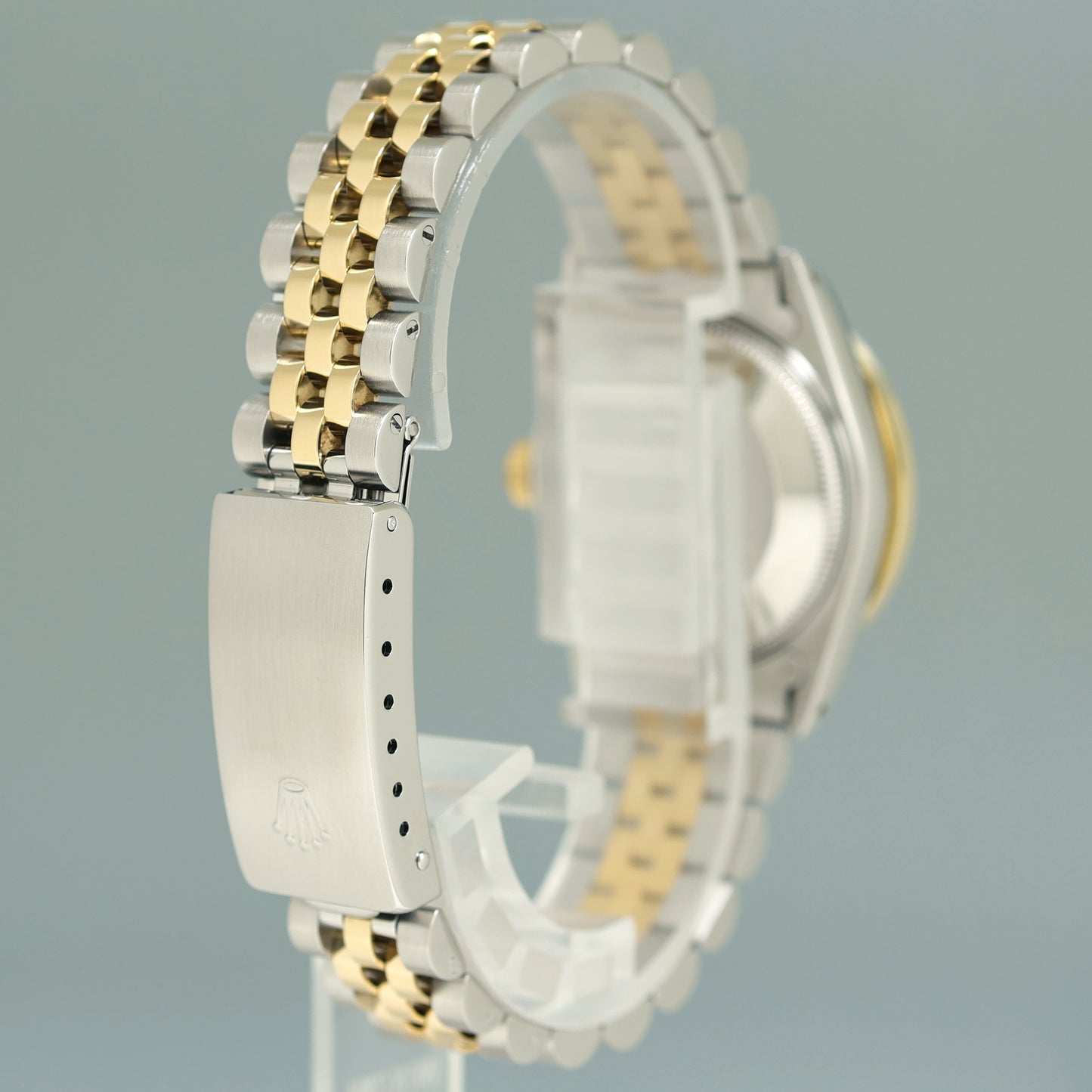 Ladies Rolex 68273 Two Tone 18k Gold Steel 31mm Pearl Diamond Dial Bezel Watch