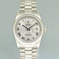 MINT Rolex Platinum 36mm President 118206 Rhodium Roman Dial Watch Box