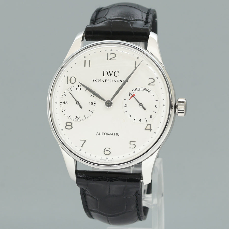 MINT 223/250 Limited IWC PORTUGIESER AUTOMATIC 2000 Ref 5000 Leather Platinum Watch